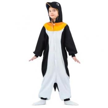 Disfraz para Adultos Pingüino Blanco y Negro con Capucha y Cola, MY OTHER ME FUN COMPANY, S.L