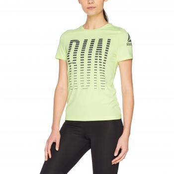 Reebok AC tee Camiseta de Running, Mujer, Verde