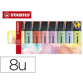 STABILO BOSS PASTEL ESTUCHE DE 8 COLORES SUAVES Y BRILLANTES
