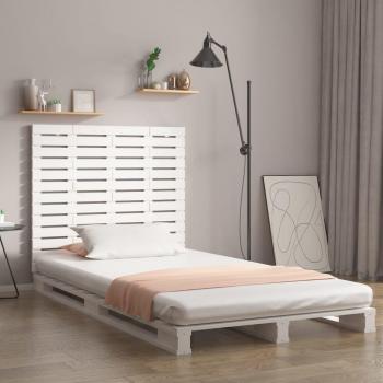 Cabecero de pared blanco 106x3x91,5 cm madera maciza de pino vidaXL