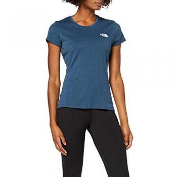 The North Face Reaxion Amp Crew Camiseta, Mujer, Blue Wing Teal Heather, XS