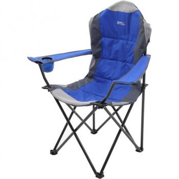 Silla de Camping Plegable Kruza con Almohadilla y Bolsa de Almacenamiento Azul Náutico