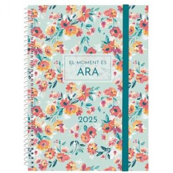 Finocam - Agenda Espiral Design Collection 2025 Semana Vista Horizontal Enero 2025 - Diciembre 2025 (12 meses) Catalán Multicolor Multilingüe E10-155x212 mm