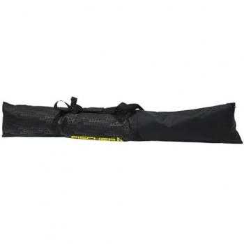 Bolsa de Esquís Fischer Eco Alpine 1 Par 190 cm Negra y Amarilla Plegable con Doble Cremallera y Correas Acolchadas