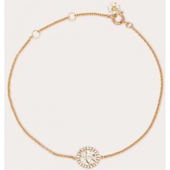 Tory Burch Miller Pave Silver Chain Bracelet