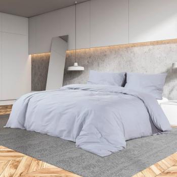 Juego de funda nórdica microfibra ligera gris 135x200 cm