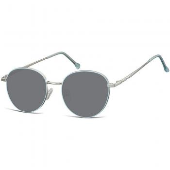 SmartBuy Collection Oval Full Rim Metal Men's Prescription Sunglasses Blue Size 51