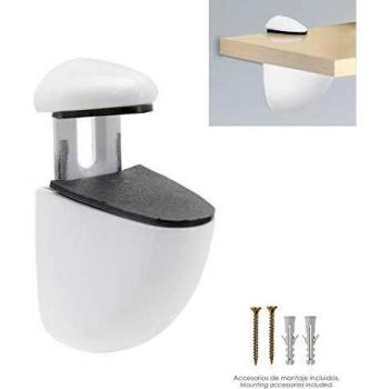 WOLFPACK LINEA PROFESIONAL 25010067 Soporte Pelicano Regulable para Estante 1/20 mm. Blanco
