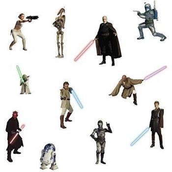 RoomMates Star Wars RMK1876SCS - Adhesivos de pared clásicos, 28 elementos