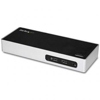 StarTech.com Dual Monitor USB 3.0 Laptop Docking Station w/ HDMI, DVI, VGA via Adapter, 6xUSB 3.0 & Audio Ports - USB Dock for Mac & Windows