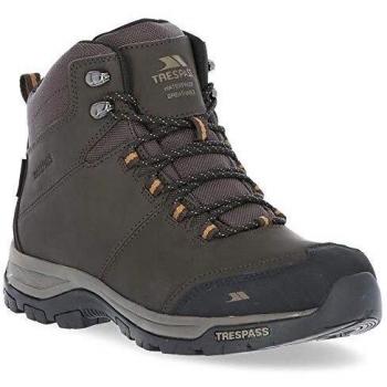 Men's Trespass Hiram Waterproof Leather Hiking Boots - Brown - Size 9