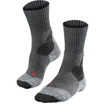 Calcetines de Trekking Falke TK4 Femenino Gris Claro, Antiblasen, Talla 37/38