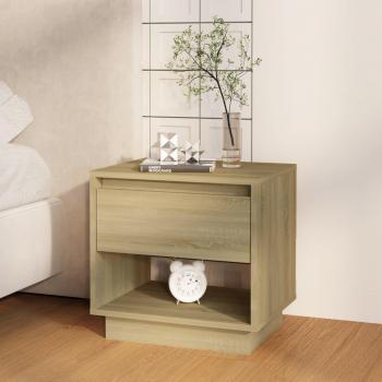Mesita de Noche Aglomerado Roble Sonoma 45x34x44 cm
