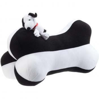 OTOTOP 92006 - Cojín con Forma de Hueso y diseño de Snoopy, Color Blanco y Negro