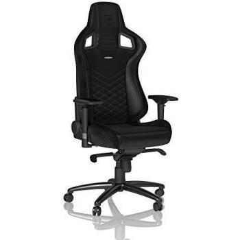 noblechairs Epic Silla de Gaming - Silla de Oficina - Silla de Escritorio - Reclinable a 135 ° - Cuero Sintético PU - 120 kg - Diseño de Asiento de Carreras - Negro/Verde