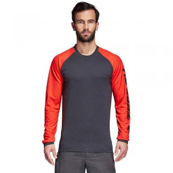 adidas Trail Cross LS Camiseta, Hombre, Rojo