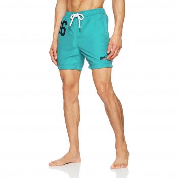 Superdry Waterpolo Swim Short, Bañador Hombre, Turquesa