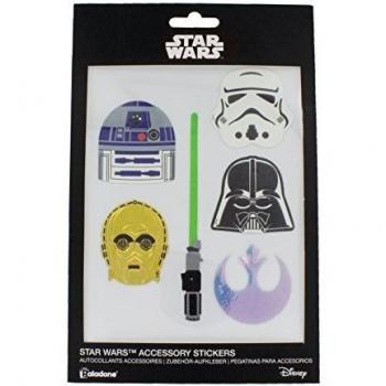 Paladone-RD-RS460247 Star Wars Pegatinas, Dibujos Animados, Color Blanco, único