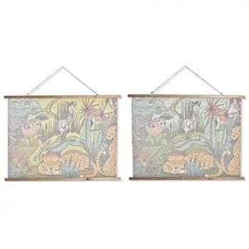 Cuadro Infantil Animales DKD Home Decor 100 x 2 x 75 cm (2 Unidades)