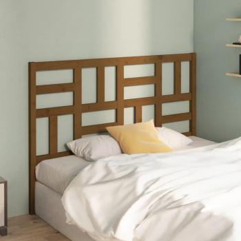Cabecero para cama Honey 126x4x104 cm Madera maciza de pino marrón miel