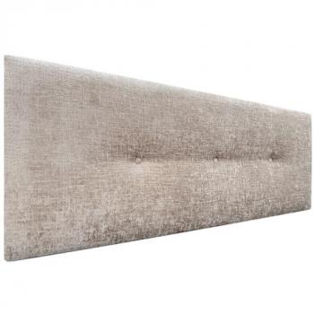 Cabecero Tapizado de Lana Natural con Botones - Alcolchado Beige 135x50cm (Camas 120/135)