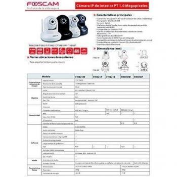 Foscam FI9821W/W - Cámara IP de vigilancia de interior motorizada