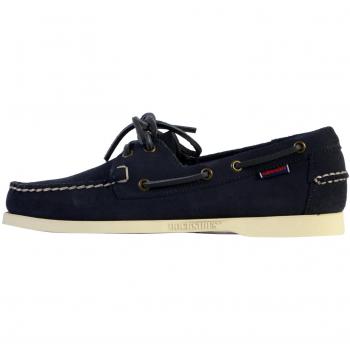 Sebago Portland Flesh Out Blue Leather Boat Moccasins