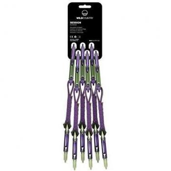 Wild Country Session Quickdraw Set - 6 Pack (12 cm, Purple/Green)