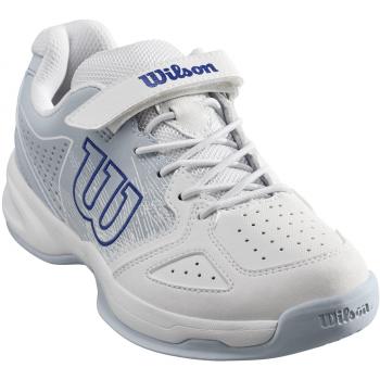 Wilson STROKE JR, Zapatillas de tenis niño, todos niveles y terrenos, , tejido/sintético, blanco/azul