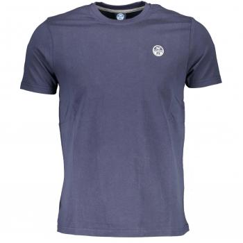 North Sails Blue Cotton Casual Round Neck Tee - XXL