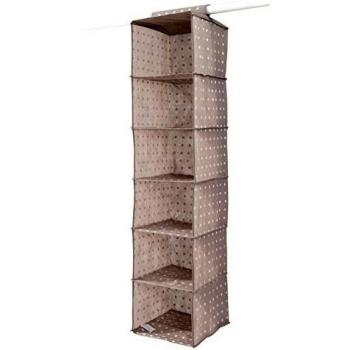 Compactor Estantería para jerséis 6 baldas, Modelo Rivoli, Color beige, Tamaño: 30 x 30 x 128 cm, RAN4381_B