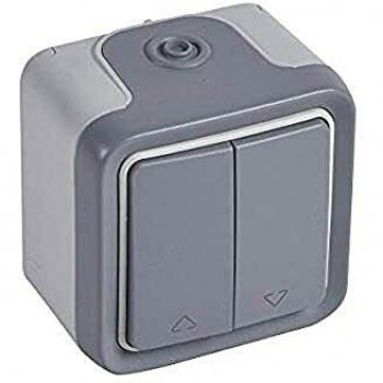 Interruptor Doble para Persiana Legrand Plexo Gris 10A 250V IP55