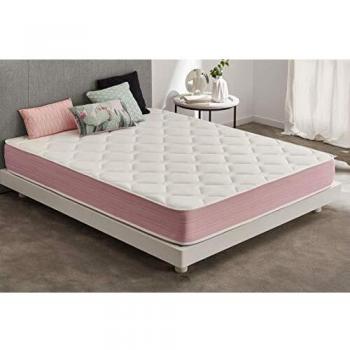 Moonia - Colchón Viscosoft 160X190CM - Cama de Matrimonio - Colchón de Alta Durabilidad - Colchón Antiacaros - Grosor +/- 21 cm - Modelo Pink Cloud MAX