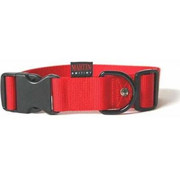 Collar de perro ajustable de nylon rojo Martin Sellier 40-70 cm
