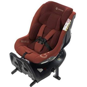 Concord Balance Silla de Coche iSize, de 40 a 105 cm, de 0 a 4 años, Rotación 360, Ambos Sentidos de la Marcha, Isofix, Pata Antirotación, Color Rojo