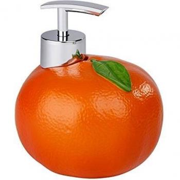 Wenko 54610100 dispensador de jabón Naranja, Poliresina, 11 x 11 x 12,2 cm