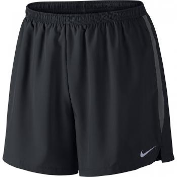 Nike Shorts 5 Zoll Challenger Pantalón Corto, Hombre, Negro / Gris / Plateado