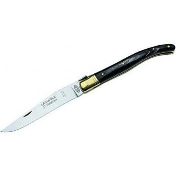 Laguiole 12C27 - Cuchillo de acero con mango de cuerno de búfalo