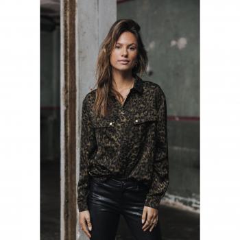 Freeman T Porter Corina Leopard Print Women's Blouse