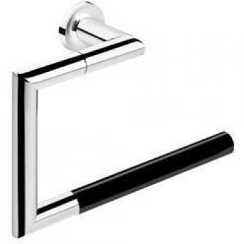 Pomdor - Toallero aro chester cromo - negro deco heritage
