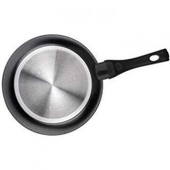 Grunkel - ST-26 - Sartén de aluminio cuadrada con doble capa antiadherente y libre de PFOA. Base de inducción total apta para todo tipo de cocinas - 26 cm - Negro