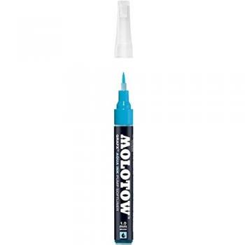 Marcador Molotow Aqua Ink Softliner 1mm Cian, Punta Pincel, Tipo Bomba