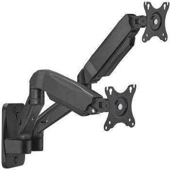 Aisens Soporte de Pared PRO Contrapeso Giratorio e Inclinable para Monitor/TV 9kg (3 Pivotes - 2 Brazos) de 17-32 - Color Negro