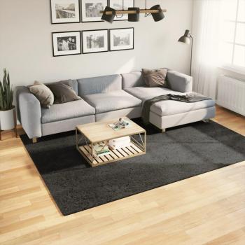 Alfombra de área pelo largo aspecto brillante 200x280 cm color Antracita, Beige y Crema para sala de estar, dormitorio y salón