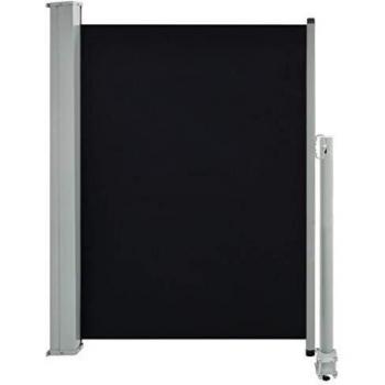 Retractable Side Awning 100x300 cm Black - Patio Sunshade Privacy Screen