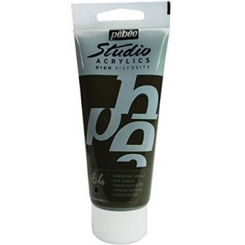 Pébéo - Acrílico Fine Studio - Pintura acrílica Sombra - Sombra Natural - 100 ml