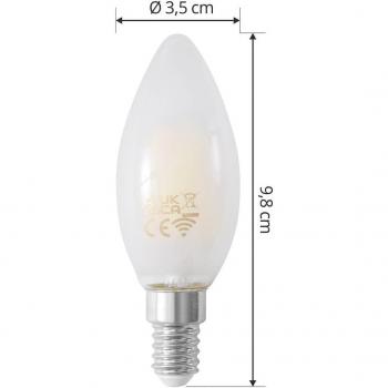 Bombilla LED inteligente opaca E14 4,2W Tuya WLAN CCT