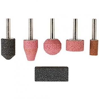 Pack de 5 Mini-Muelas Cerámicas Wolfcraft 2144000 con Vástago de 6mm