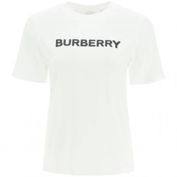 Burberry Women's Logo Cotton T-Shirt - White, Size Medium, Color A1464, Style Number 8080325148164