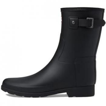 Botines Hunter Original Short Refined negros para mujer, talla 36
